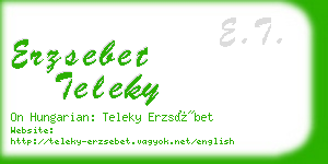 erzsebet teleky business card